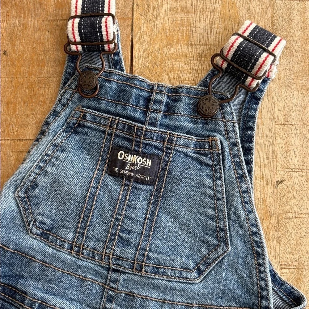 Oshkosh baby boy denim overalls 12m
